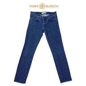 Tory Burch | Cropped Skinny Jeans‎ Dark Blue Denim 50001275 | Women’s Size 26